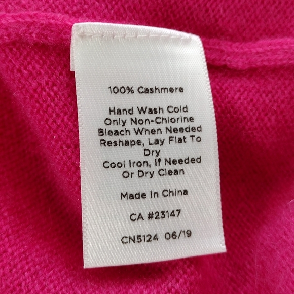 Talbots Pure Cashmere Pullover Long Sleeves V-Neck Sweater Size M - Picture 10 of 13